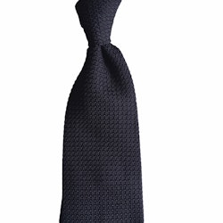 Solid Silk Grenadine Grossa Tie - Untipped - Navy Blue