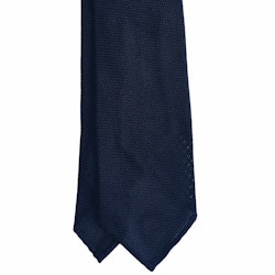 Solid Silk Grenadine Fina Tie - Black