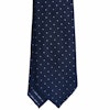 Pindot Silk Grenadine Tie - Untipped - Navy Blue/White