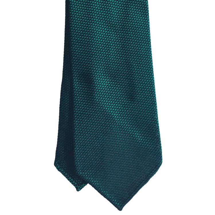 Solid Silk Grenadine Tie - Untipped - Green