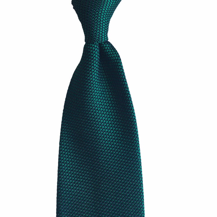 Solid Silk Grenadine Tie - Untipped - Green