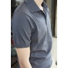 Short Sleeve Polo Pima Cotton  - Steel Blue/Grey