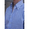 Randig bäckebölja Skjorta - Button Down - Ljusblå/Mörkblå