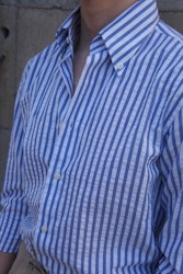 Randig bäckebölja Skjorta - Button Down - Ljusblå/Mörkblå