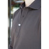 Solid Long Sleeve Polo Shirt - Cutaway - Dark Brown