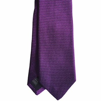 Solid Textured Silk Tie - Dark Purple