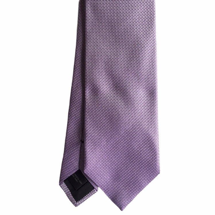 Solid Textured Silk Tie - Light Purple