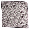 Floral Linen Pocket Square - Purple/White