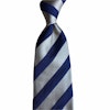 Regimental rep Silk Tie - Beige/Navy Blue