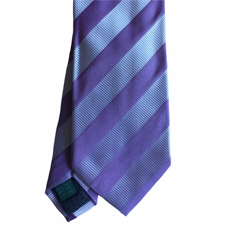 Regimental rep Silk Tie - Light Purple