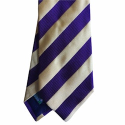 Regimental rep Silk Tie - Dark Purple/Yellow