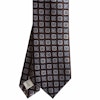 Medallion Silk Tie - Brown/Light Blue/White/Orange