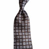 Medallion Silk Tie - Brown/Light Blue/White/Orange