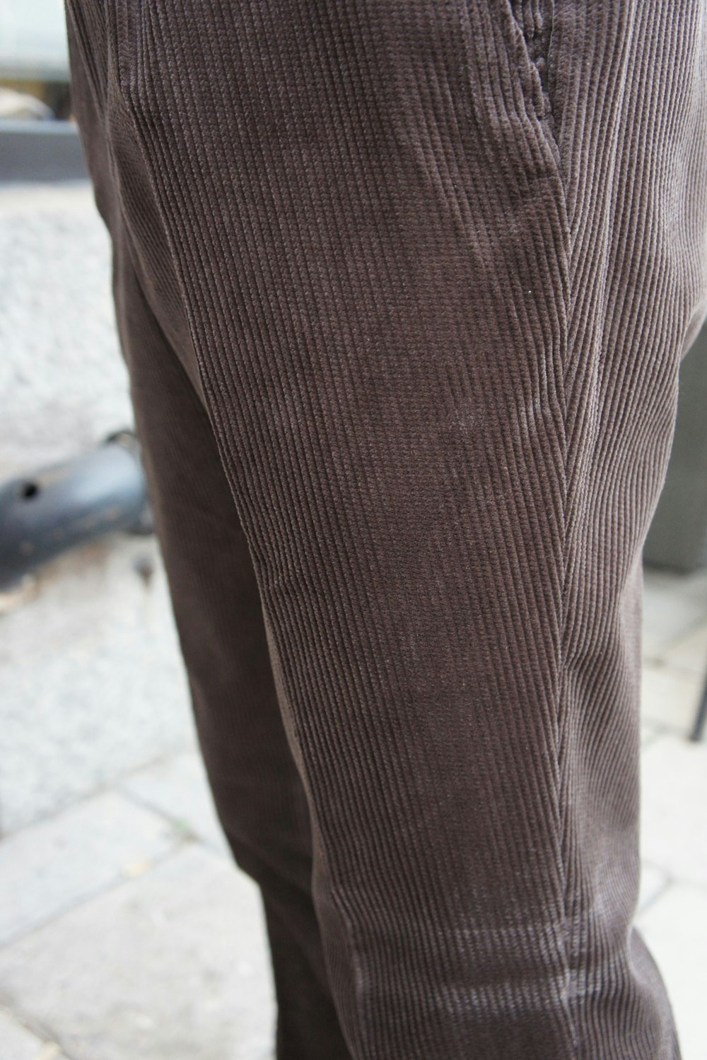 Solid High Waist Corduroy Trousers - Dark Brown (Only size 54 left!)