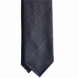 Glencheck Light Wool Tie - Untipped - Brown/Lilac