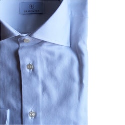 Solid Herringbone Twill Shirt - White