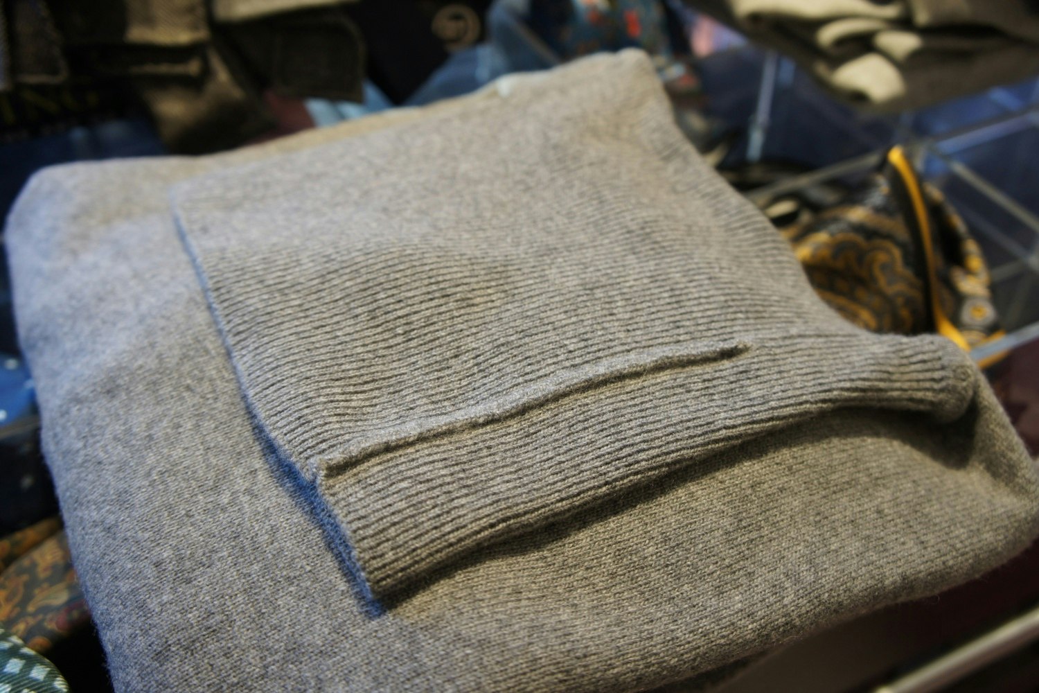 Rollneck Cashmere Wool Pullover - Grey