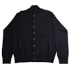 Merino Cardigan Bomber - Navy Blue