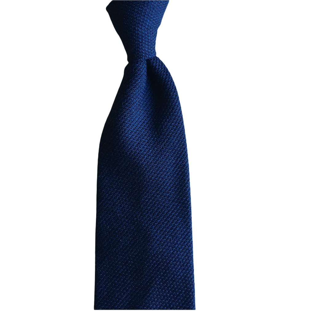 Solid Wool Grenadine Tie - Untipped - Light Navy Blue