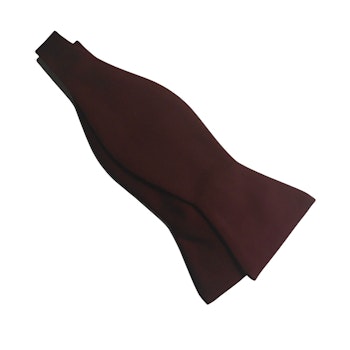 Solid 50 Oz Silk Bow Tie - Burgundy