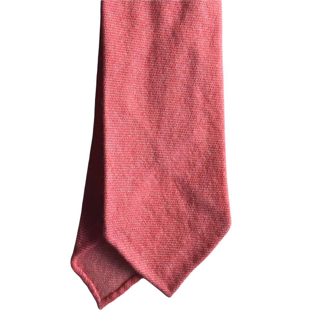 Solid Cashmere Tie - Untipped - Cerise