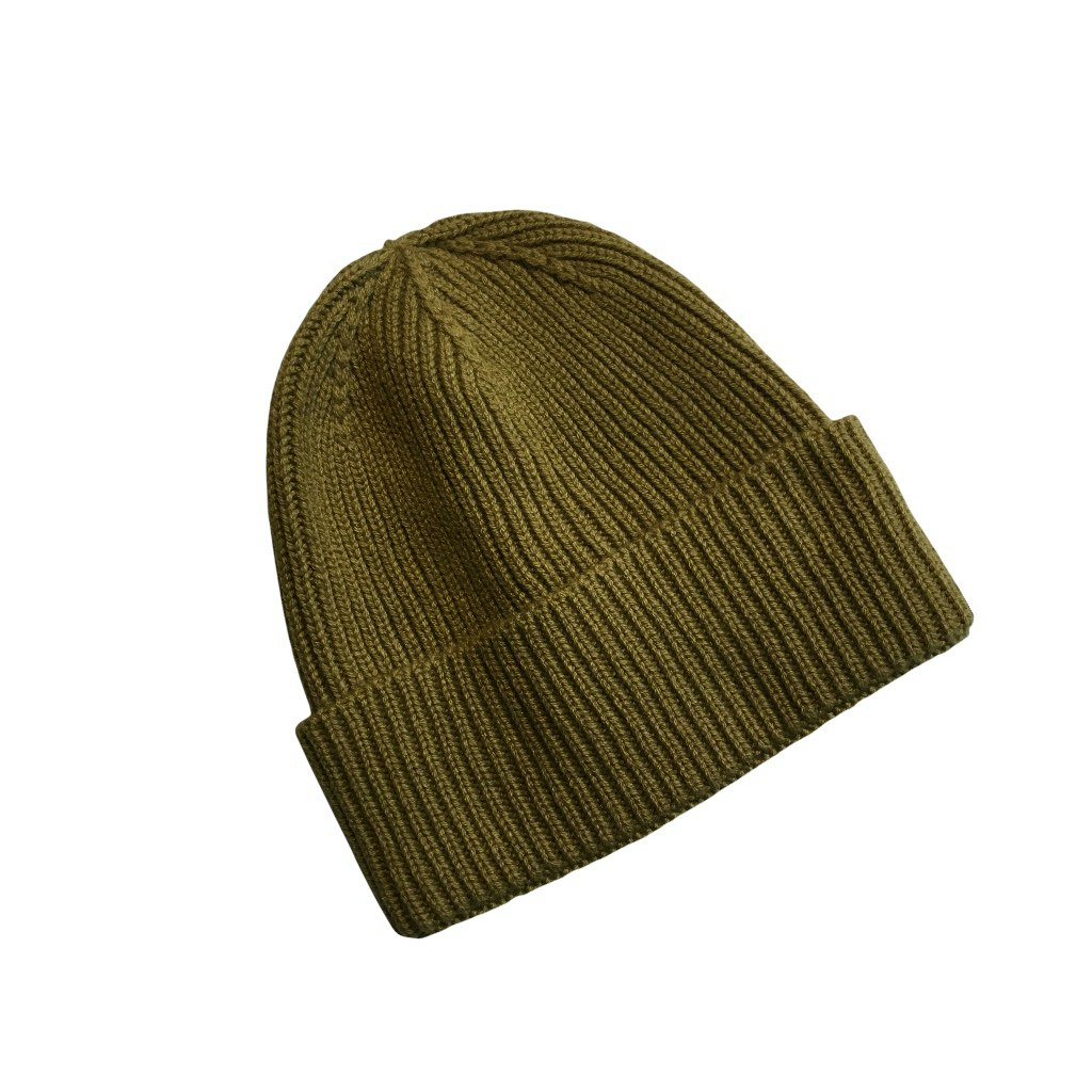 Pure Cashmere Beanie - Muted Yellow