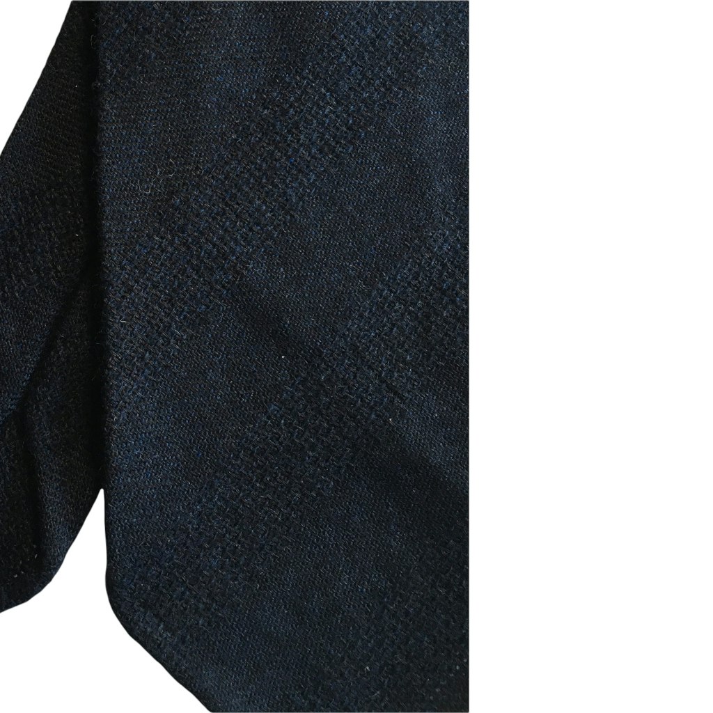 Regimental Wool Tie - Untipped - Navy Blue