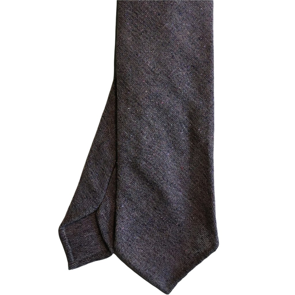 Solid Donegal Wool Tie - Untipped - Purple