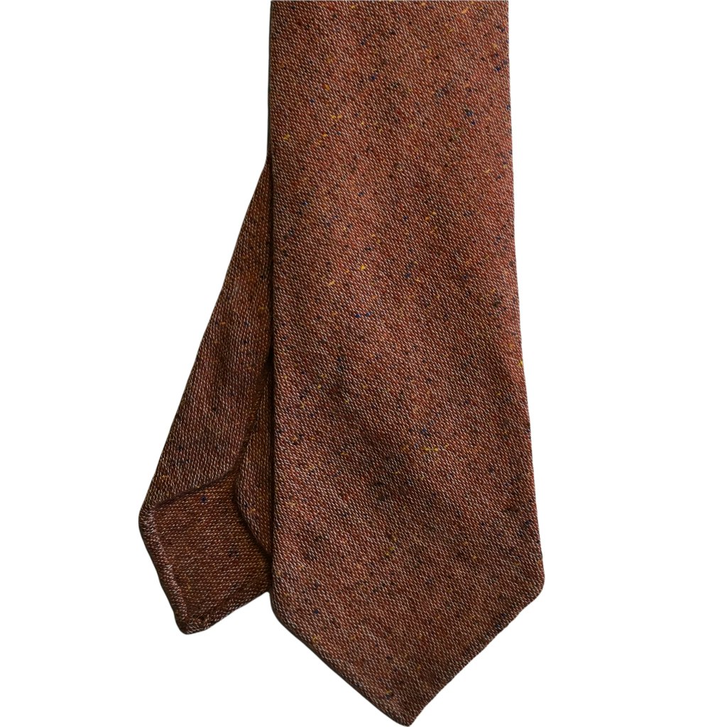 Solid Donegal Wool Tie - Untipped - Orange