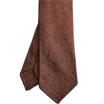 Solid Donegal Wool Tie - Untipped - Orange