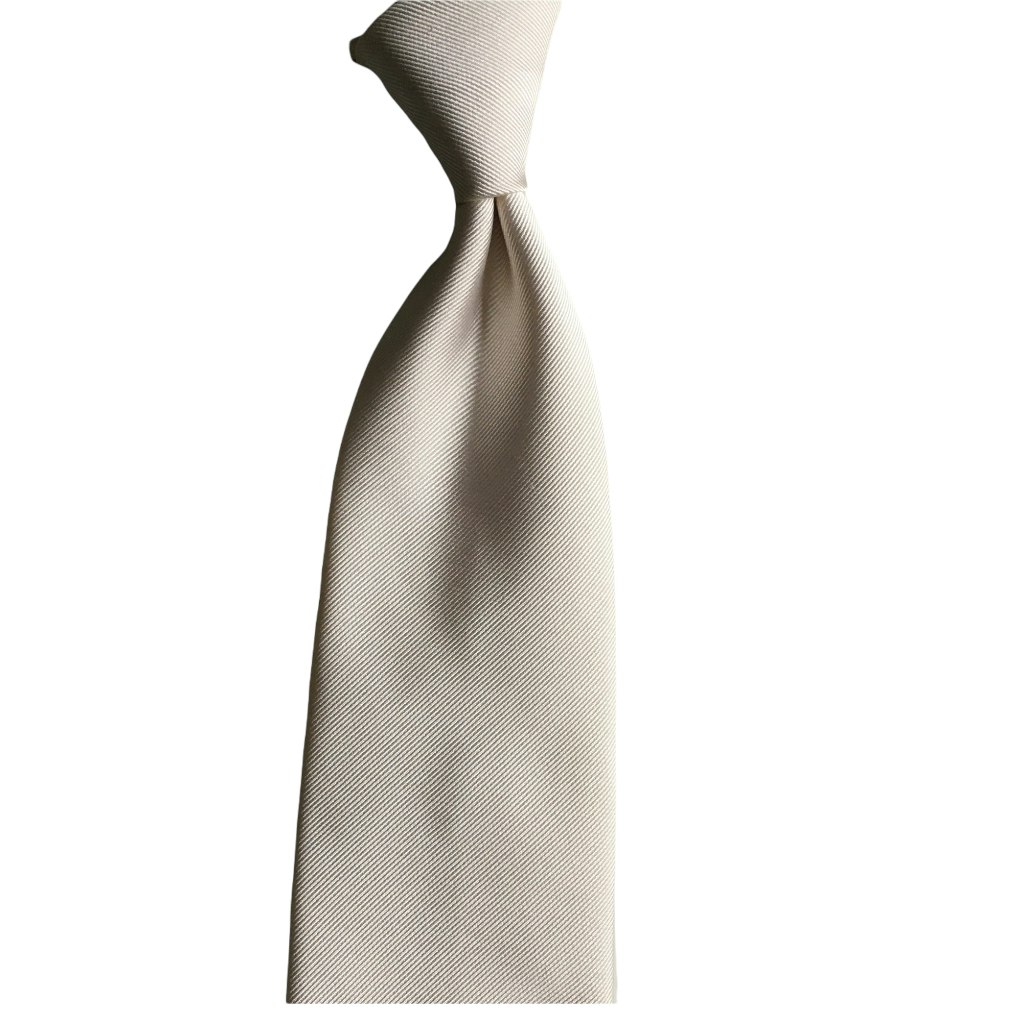 Solid Silk Tie - White