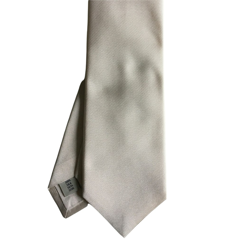 Solid Silk Tie - White