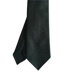 Solid Cashmere Donegal Tie - Untipped - Dark Green