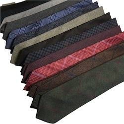 Large Check Wool Tie - Untipped - Green/Burgundy