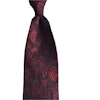 Paisley Donegal Silk/Wool Tie - Untipped - Burgundy