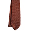 Diamond Solid Knitted Silk Tie - Rust Orange