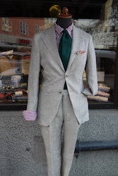 Solid Linen Jacket - Unconstructed - Beige