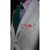linen jacket, grenadine tie and floral pocket square