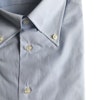 Smårandig Poplinskjorta - Button Down - Ljusblå/Vit