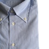 Bengal Stripe Poplin Shirt - Button Down - Light Blue/White