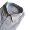 Thin Stripe Oxford Shirt - Button Down - Light Blue/White