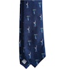 Golfer Jacquard Silk Tie - Navy Blue