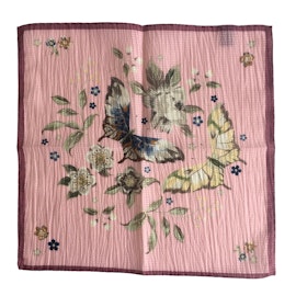 Farfalla Seersucker Cotton/Silk Pocket Square - Pink
