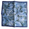Palma Linen Pocket Square - Green/Light Blue
