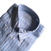 Bengal Stripe Linen Shirt - Button Down - White/Light Blue
