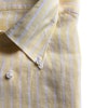 Pinstripe Linen Shirt - Button Down - Yellow/White