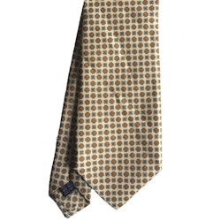 Floral Printed Silk Tie - Yellow
