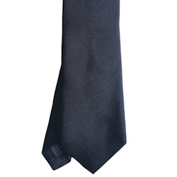Solid Rep Silk Tie - Navy Blue