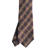 Floral Printed Silk Tie - Bourgogne/Beige/Blue