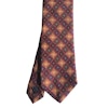 Floral Printed Silk Tie - Burgundy/Blue/Beige